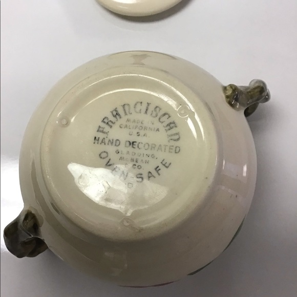 Vngte Franciscan Desert Rose sugar bowl & creamer - Picture 12 of 13